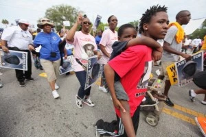 Trayvon Martin suppoters march in Sanford, Florida Trayvon Martin suppoters march in Sanford, Florida