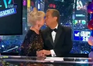 Dick Clark welcomes 2012 with a kiss on ABC's New Years Rockin' Eve Dick Clark welcomes 2012 with a kiss on ABC's New Years Rockin' Eve