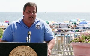 Governor Christie appears in Ocean City. Governor Christie appears in Ocean City.