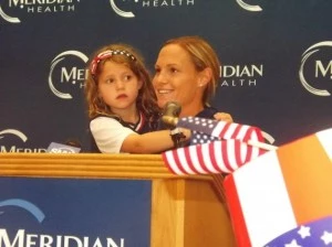 Christie Rampone at Jersey Shore University Medical Center rally Christie Rampone at Jersey Shore University Medical Center rally