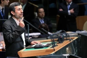 Iranian President Mahmoud Ahmadinejad gives his address to world leaders at the United Nations General Assembly Iranian President Mahmoud Ahmadinejad gives his address to world leaders at the United Nations General Assembly