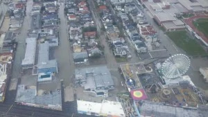 Aerial picture of damage from Sandy to Ocean City Aerial picture of damage from Sandy to Ocean City