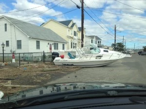 A boat on a side street in Beach Haven West A boat on a side street in Beach Haven West