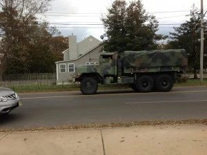 National Guard truck in Point Pleasant National Guard truck in Point Pleasant