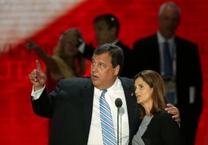 New Jersey Gov. Chris Christie and wife Mary Pat on stage at the Republican National Convention in Tampa New Jersey Gov. Chris Christie and wife Mary Pat on stage at the Republican National Convention in Tampa