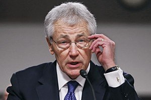 Former U.S. Sen. Chuck Hagel (R-NE) delivers opening remarks to the Senate Armed Services Committee during his confirmation hearing to become the next secretary of defense Former U.S. Sen. Chuck Hagel (R-NE) delivers opening remarks to the Senate Armed Services Committee during his confirmation hearing to become the next secretary of defense