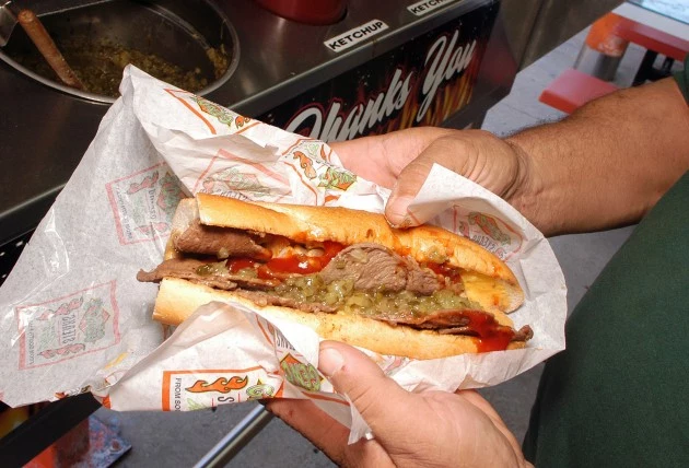 Cheesesteaks with ketchup Cheesesteaks with ketchup