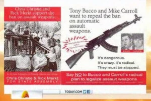 Campaign flyer shown during Governor Christie's interview on Today Campaign flyer shown during Governor Christie's interview on Today