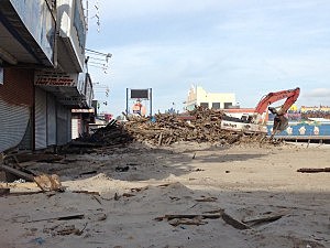 Hurricane Sandy damage in Seaside Heights Hurricane Sandy damage in Seaside Heights