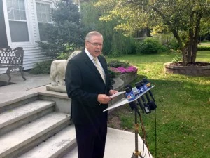 Attorney Robert Ebberup addresses the media Attorney Robert Ebberup addresses the media
