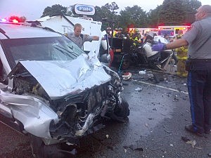 Accident on Route 9 at Siverton Road in Toms River Accident on Route 9 at Siverton Road in Toms River