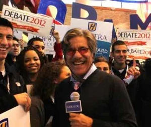 Geraldo Rivera at presidential debate at Hofstra University Geraldo Rivera at presidential debate at Hofstra University