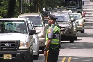 Princeton Police direct traffic during evacuation of Princeton University Princeton Police direct traffic during evacuation of Princeton University