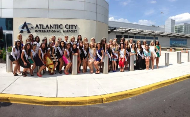 Miss America contestants at Atlantic City International Airport Miss America contestants at Atlantic City International Airport