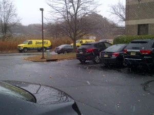 Snow falls at the New Jersey 101.5 studios in Ewing Snow falls at the New Jersey 101.5 studios in Ewing