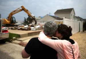 Sandy damage NJ Beach Town Devastated By Hurricane Sandy Tears Down Storm-Damaged Homes