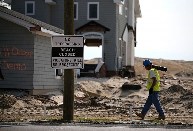 NJ Beach Town Devastated By Hurricane Sandy Tears Down Storm-Damaged Homes NJ Beach Town Devastated By Hurricane Sandy Tears Down Storm-Damaged Homes