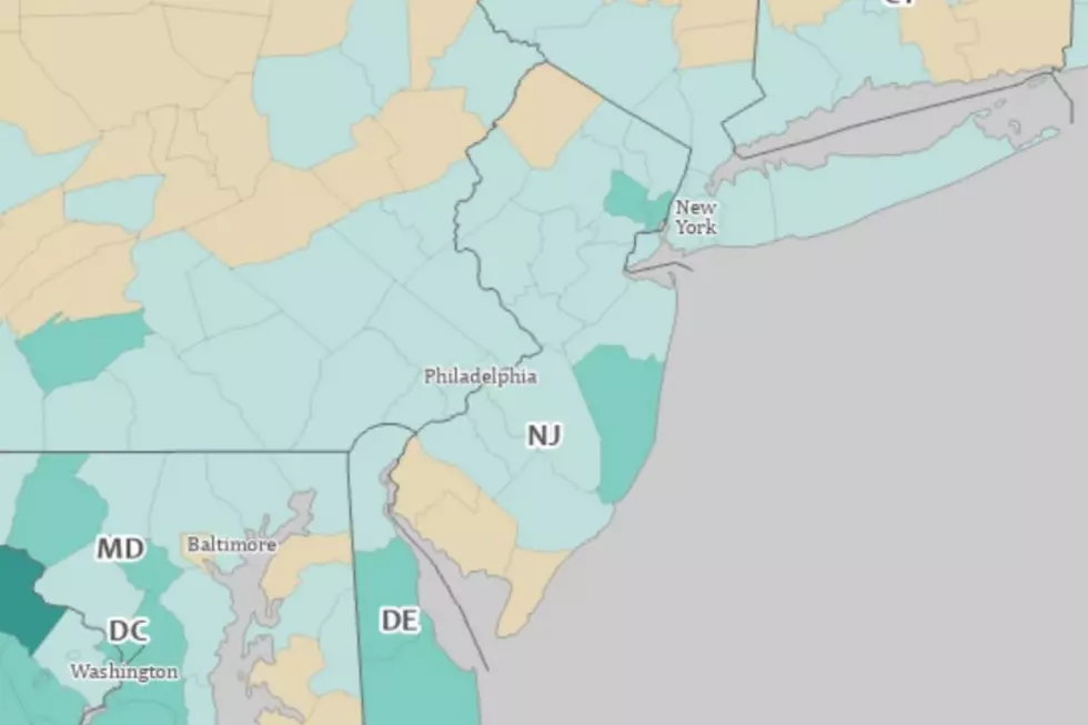 In New Jersey, like much of the nation, populations in more rural areas shrank in the 2010s. (Map via Census Bureau)