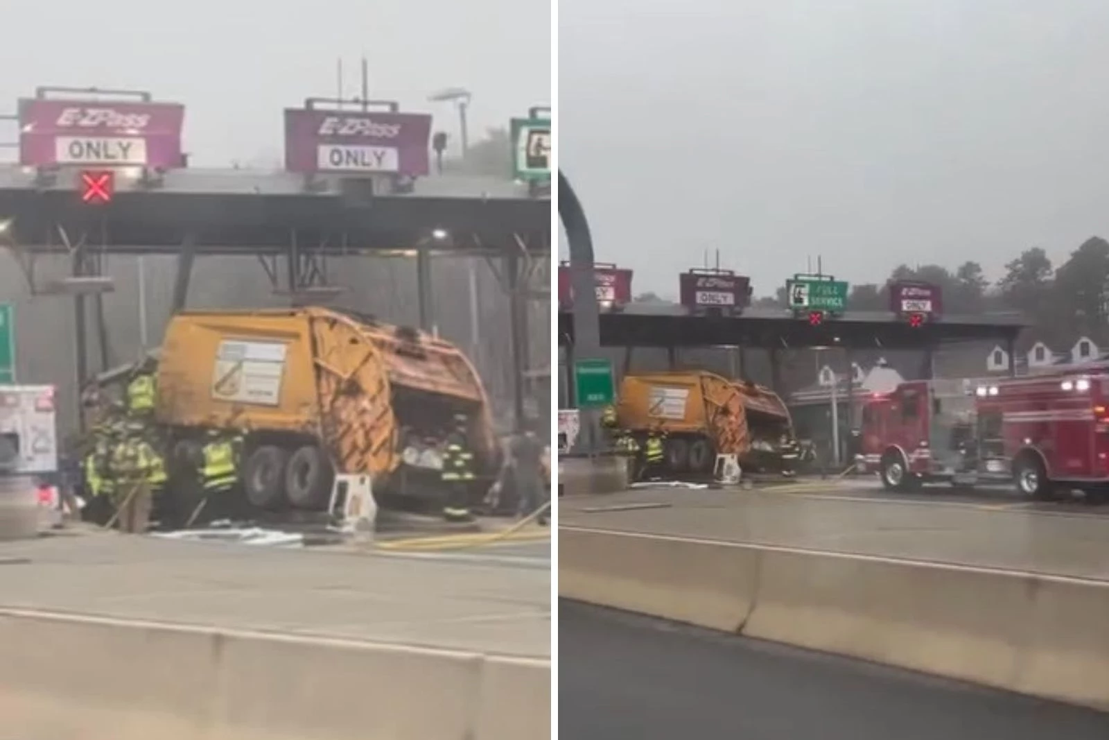 Garbage truck that crashed into the Barnegat tolls 4/12/24