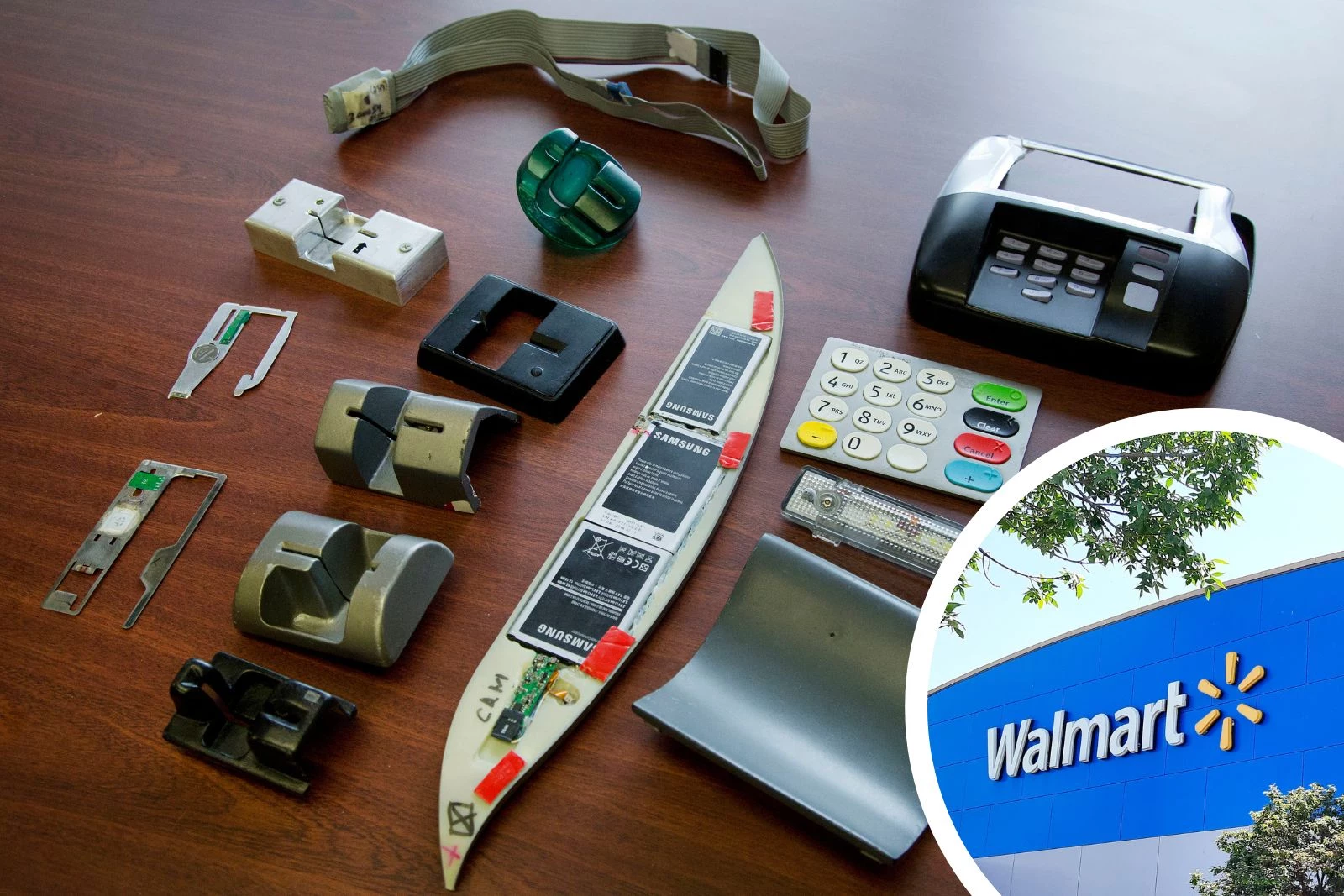 Walmart in Bayonne, tools used to skim information from credit cards