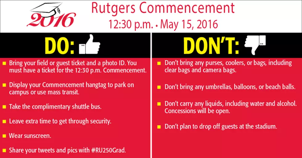 A guideline for Rutgers Commencement