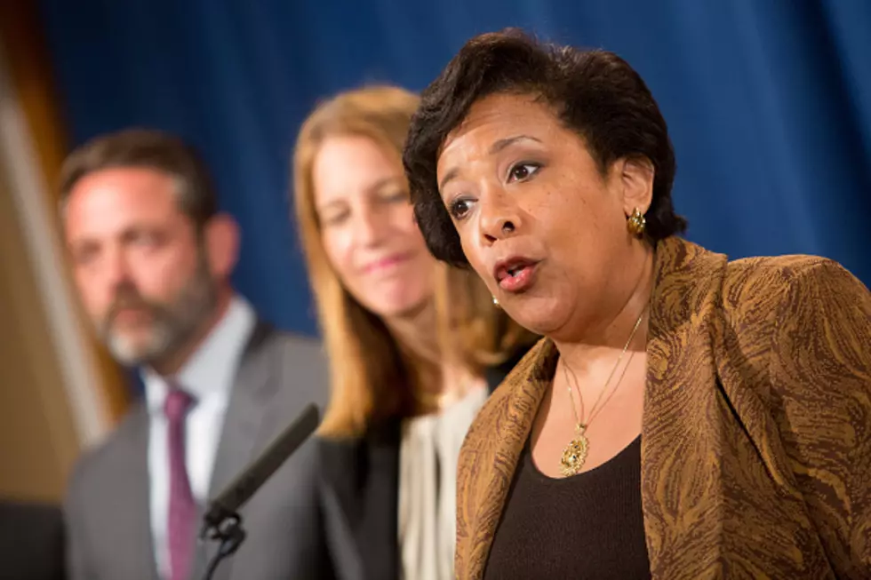 Attorney General Loretta E. Lynch speaks at a press conference. (Photo by Allison Shelley/Getty Images)