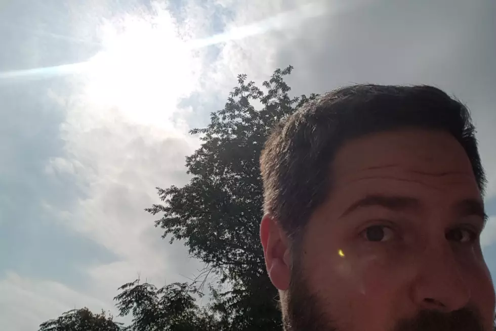 My lame attempt at an eclipse selfie. #NoFilter #NoFun (Dan Zarrow, Townsquare Media)