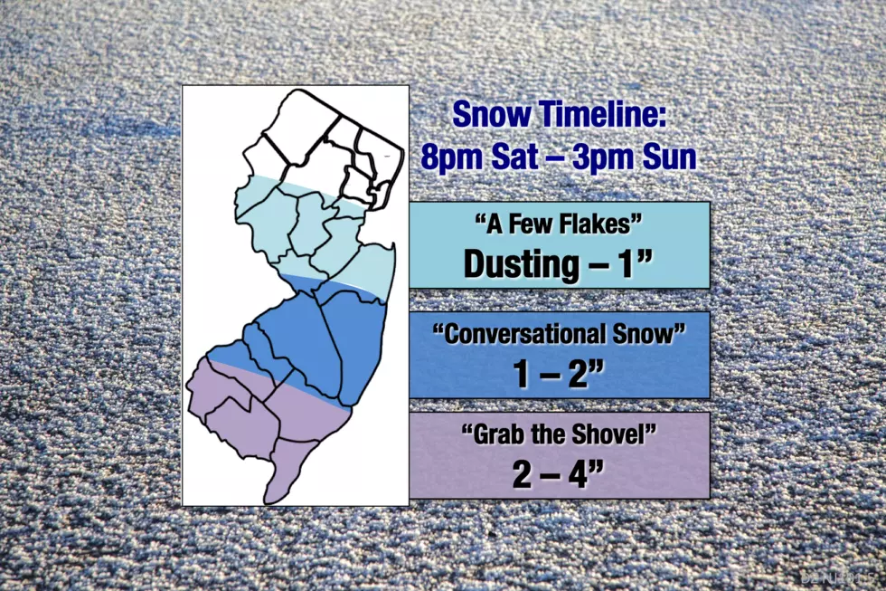 Latest weekend snow forecast, as of Saturday morning.