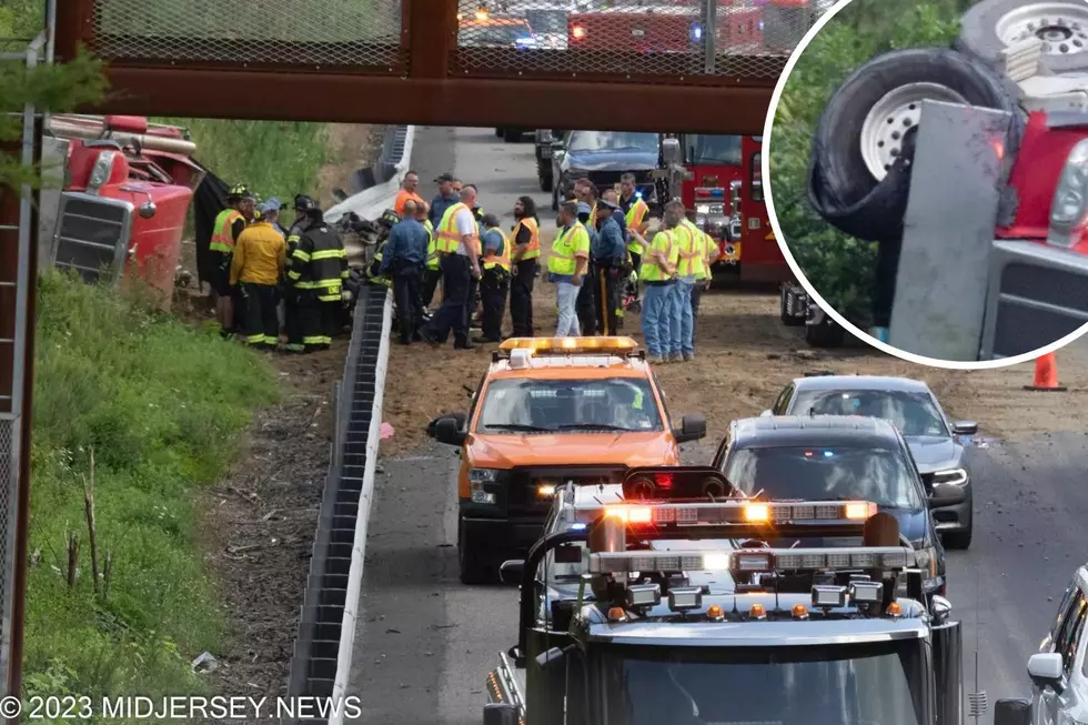 Dump truck overturns on NJ Turnpike, driver killed